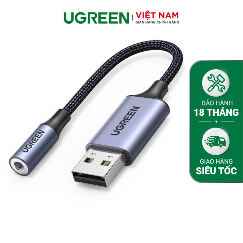 Bộ chuyển đổi USB 2.0 sang 3,5 mm Ugreen 30757 chính hãng